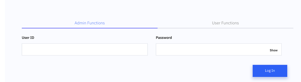 Admin tab